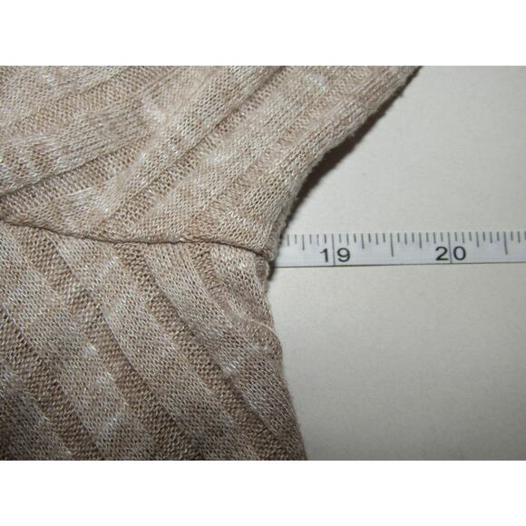 VTG Dana Buckman Rayon Tan Wrap Sweater sz M Coastal Neutral Nautical Cottage - Picture 6 of 6